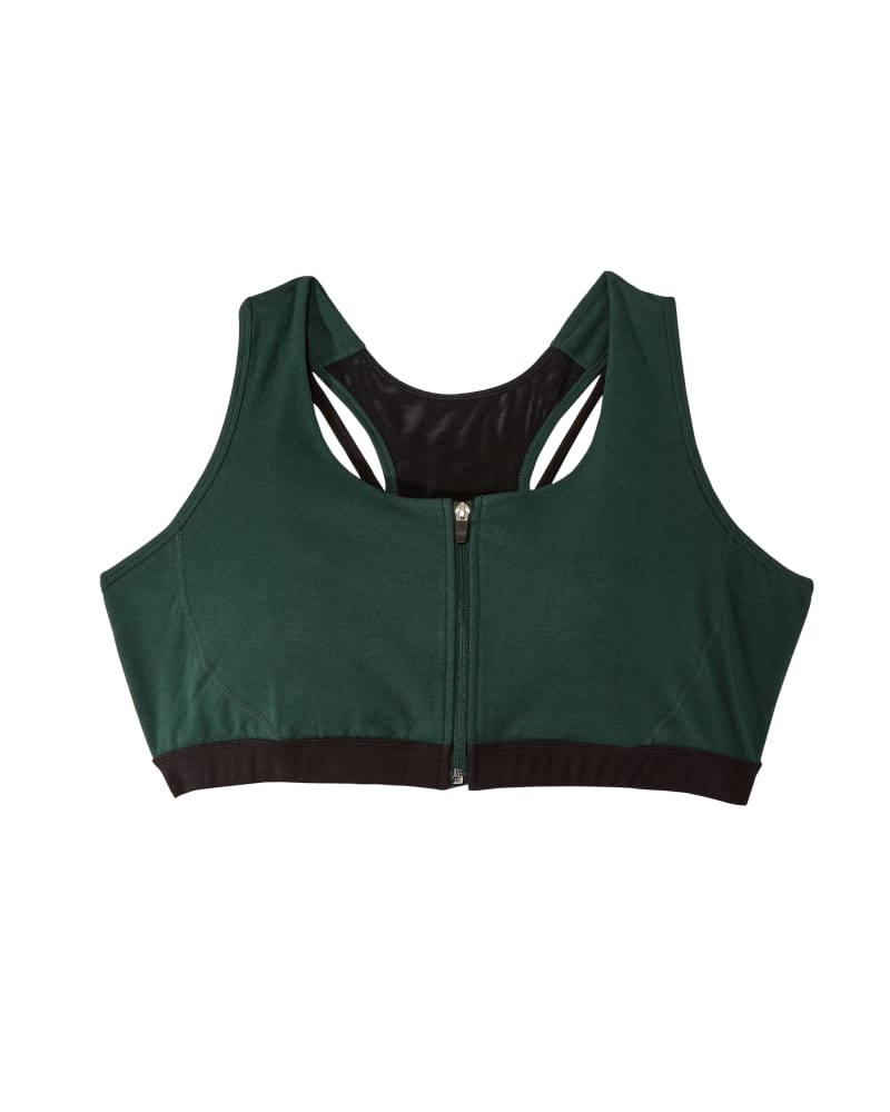 Front of plus size Ara Zip-Front Sports Bra by Rainbeau Curves | Dia&Co | dia_product_style_image_id:120192